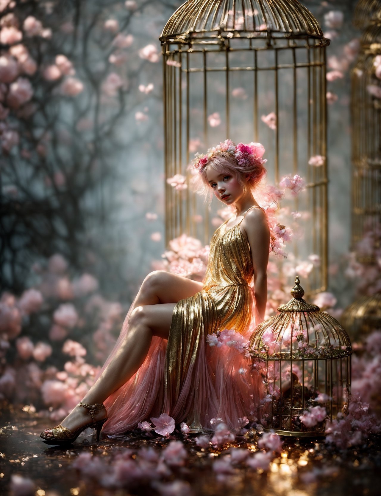 06143-1857612143-a very beautiful (little fairy) in a pink dress made of glowing petals is sitting in a ((golden forged cage)), trend on artstati.jpg